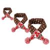 Striped Pet Christmas Scarf with Hair Ball Christmas Pet Scarf Stylish Pet Holiday Scarf  for Pets