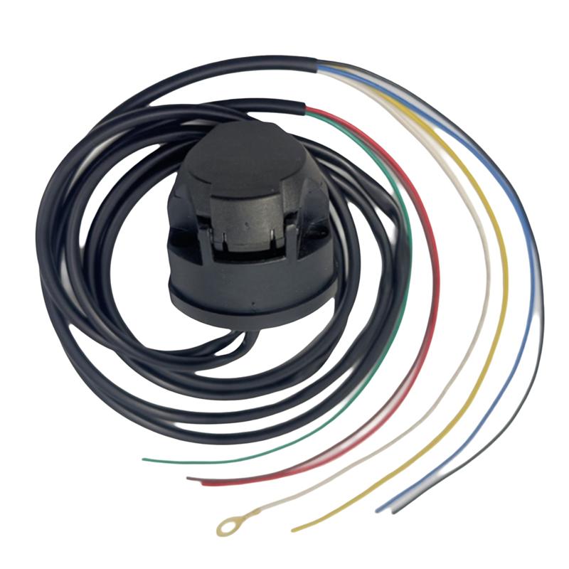 For European Compatible 12V Trailer Wire 2 Meter 7 Core Towing Coiled Wiring For Commercial Vehicle Camper Car Accessories