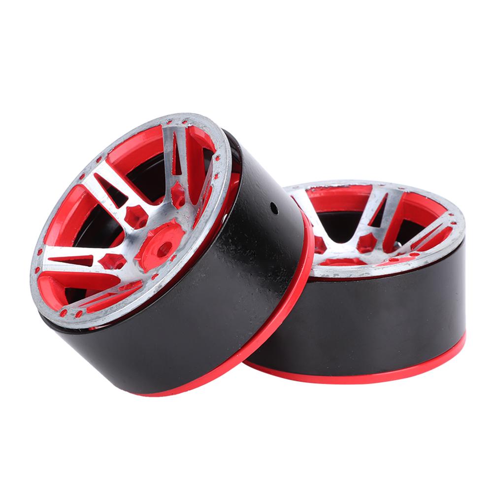 4Pcs 5.2CM Quality Metal Car Model Wheel Rims Hub High Strength for 1Celsius10 RC (black)