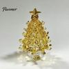 Sparkling Holiday Table Decor Glazed Glass Christmas Tree Ornament with Star Topper, Colorful Small Desktop Art, Faux Crystal Tabletop for Home Office