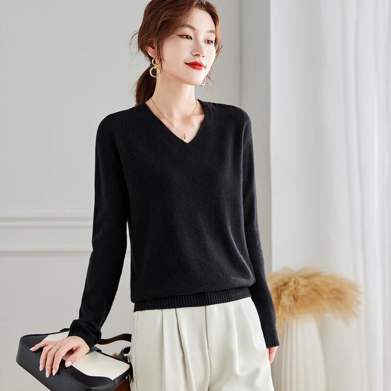 Srcr Women's V-Neck Cropped Wool Blend Sweater