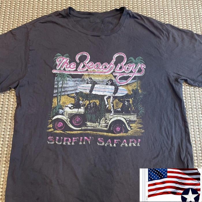 HOT SALE Surfin  Safari Tour The Beach Boys 100% Cotton Adult  All Size Unisex T-Shirt XXL
