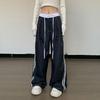 Preppy Style Autumn Sexy High Waist Stripes Suit Pants