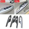 For Toyota Corolla 2007-2013 Carbon Fiber Door Window Switch Panel Cover Trim