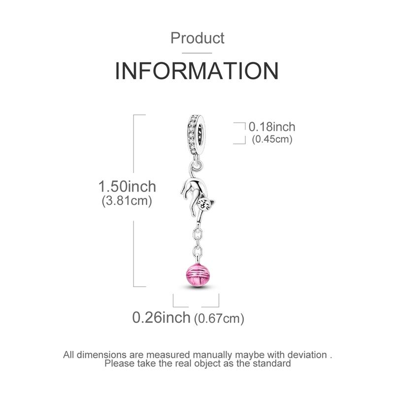 New 925 Sterling Silver Pink Series Scissors Dancing Skirt Buttons Pendant Love Beads Bags Charms Fit Bracelets DIY Jewelry Gift