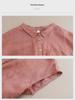 Women's 2024 Summer Retro Loose Cotton & Linen Mid-Sleeve Doll Collar Shirt