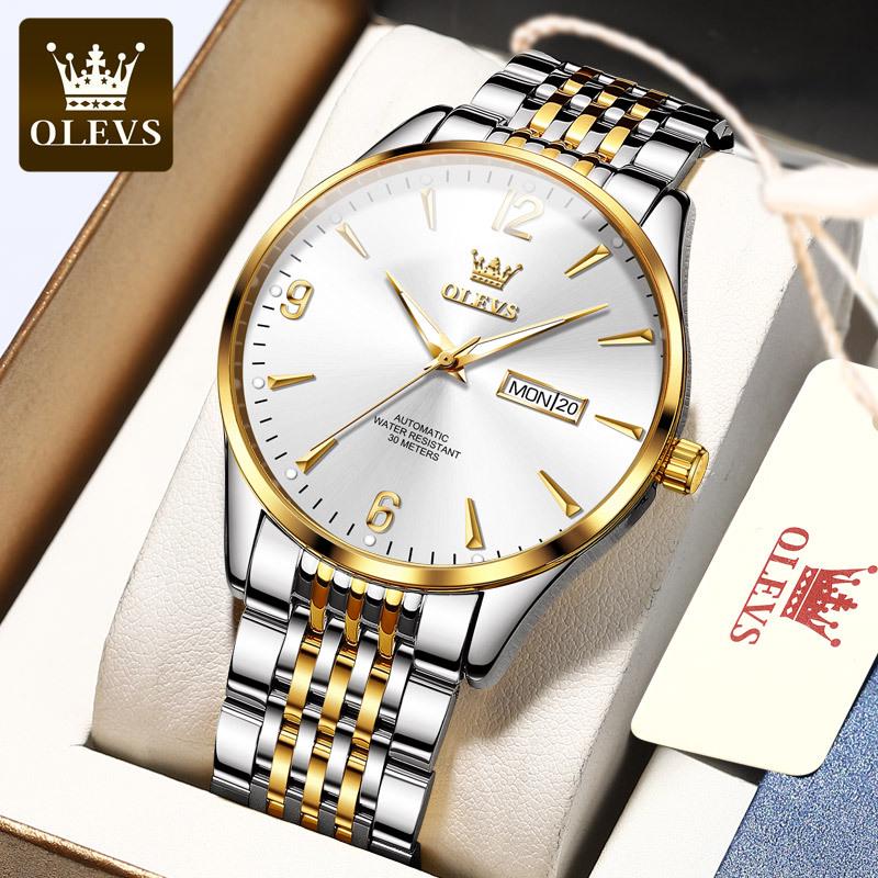Oulishi Olevs Dual Calendar Automatic Mechanical Men's Watch - Popular Douyin Hot Seller