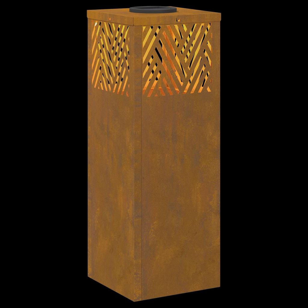 Solar LED Path Light 2 Pcs Bronze Weatherproof Steel