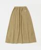 COLUMBIA UNIVERSITY Trajan Label All-Round Corduroy Pleats Long Skirts_Beige