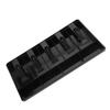 Five Grids Cash Drawer Register Insert Coin Tray Cashier Tidy Storage Safe Box (Black)