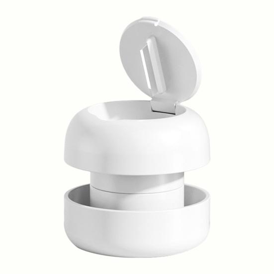 

Pill Box with V-Shaped Medicine Trough And Sharp Blade Cutter Pill Grinding And Storage Compartment Box for Travel