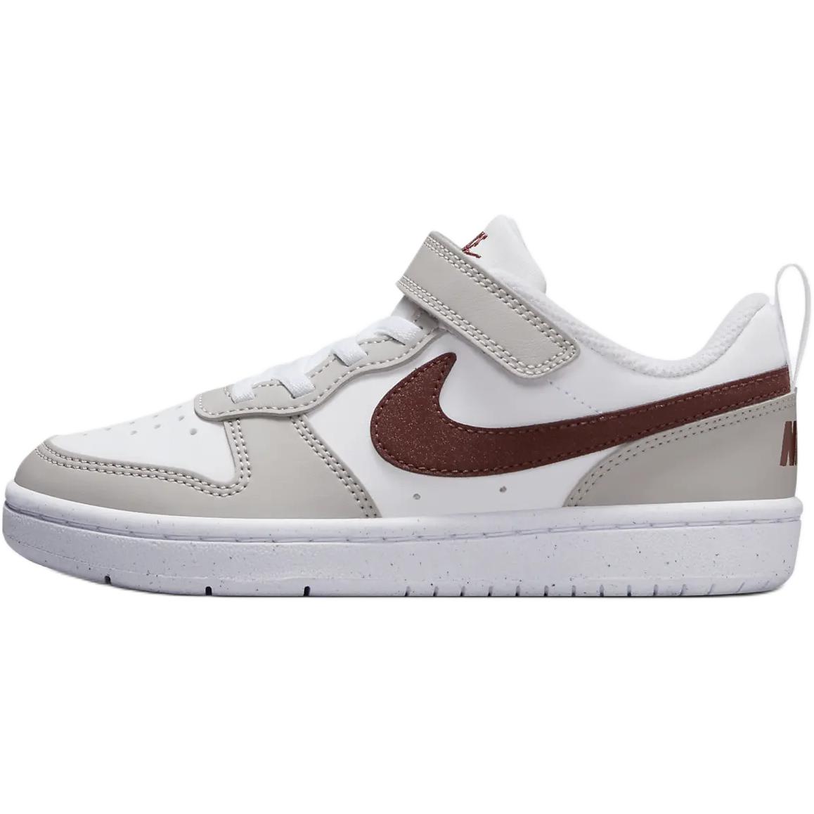 

Nike Court Borough Recraft Preschool Kids Lifestyle Shoes White Light Iron Ore Dark Pony FZ4522-100 28