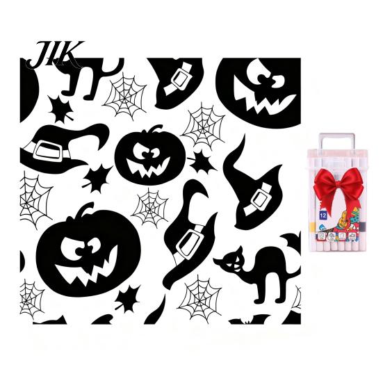 DIY Coloring Blanket for Parties Color Your Own Art Project with Markers Washable Gift Idea Craft Throw Home Decor Holiday Party Activity Unique