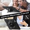 For iPad Air 11 (2025)/(2024) Case with Shoulder Strap TPU+PC+Silicone Kickstand Tablet Cover