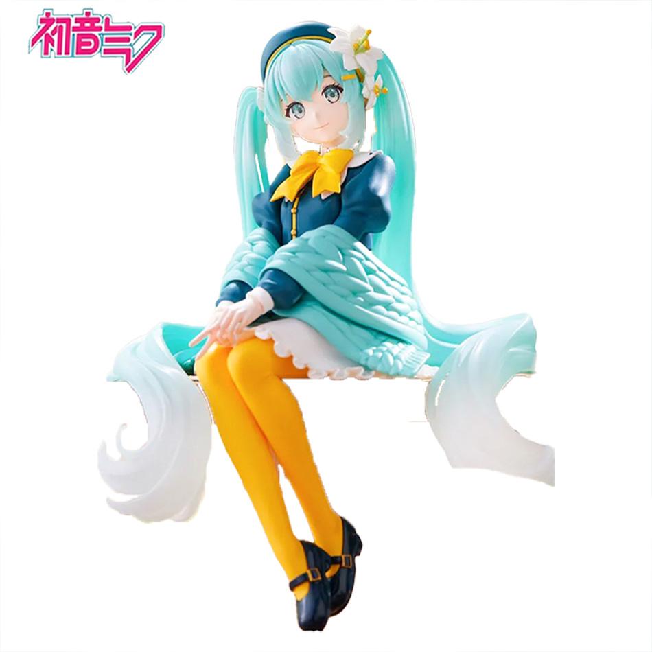 Hatsune Miku Flower Fairy Lily Noodle Stooper Anime Action Figure Toys 15cm PVC Model Collector Kid Birthday Gift