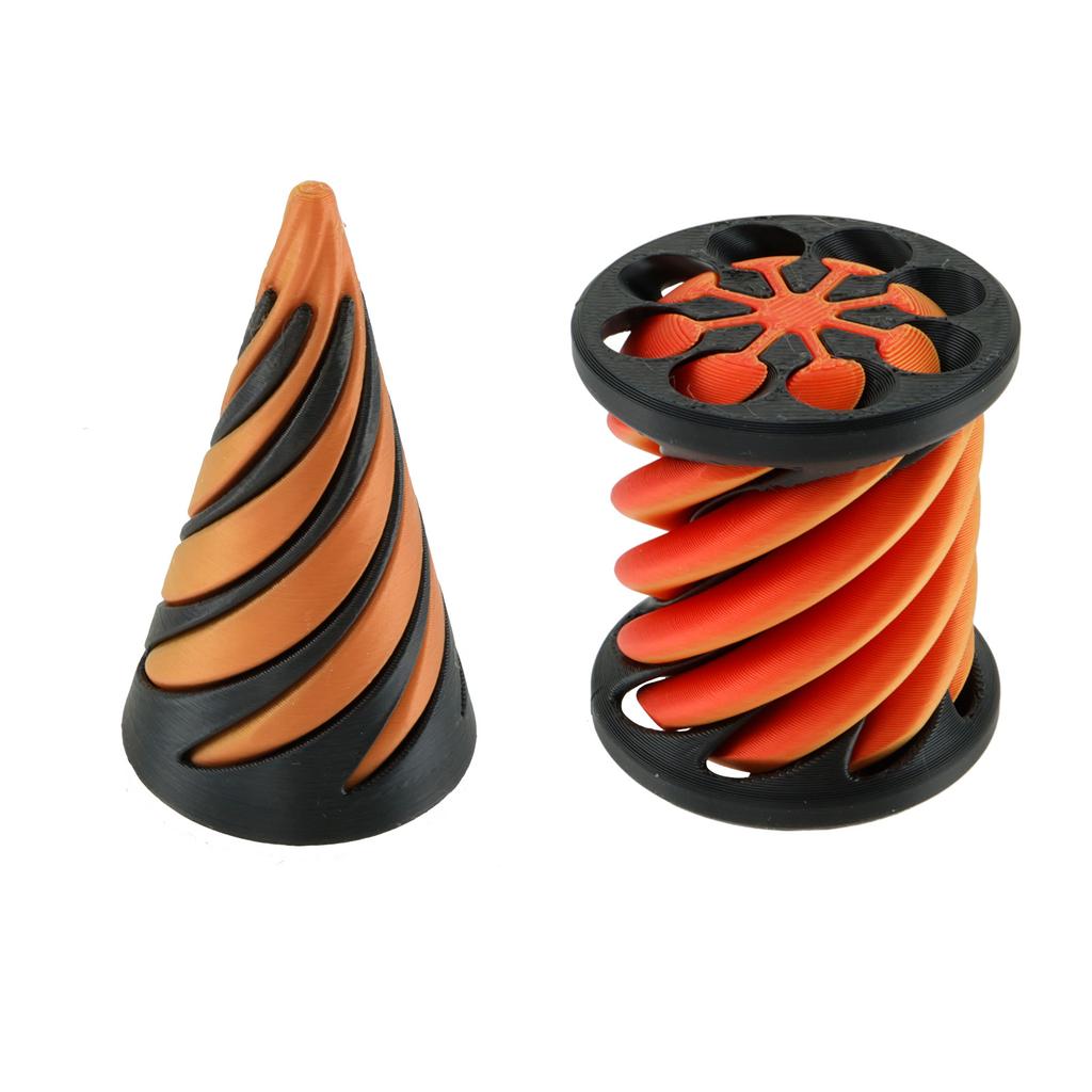 3D Printed Spiral Cone Toy Impossible Pyramid Passthrough Sculpture Pass Through Pyramid Toy Mini Vortex Thread Illusion