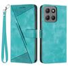 Case for Moto G17 - Leather/PU, Green, With Lanyard