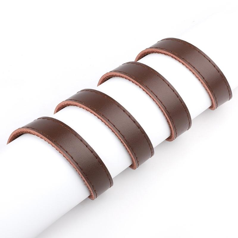 Leather Strap Strips Leather Belt Wrap Single Sided Flat Cord for DIY Crafts Projects Clothing Jewelry Wrapping Making