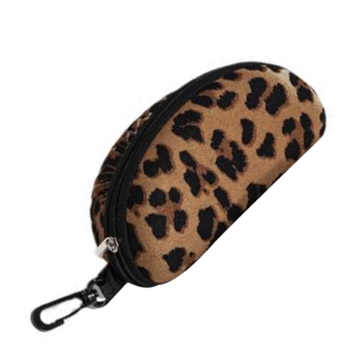 

Солнцезащитные очки Очки для чтения Сумка для переноски Жесткий футляр на молнии Дорожный набор Чехол для очков Защитный чехол цветной печати леопарда
