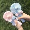 Cartoon Lollipop Hand-Press Mini Fan for Kids - Pink, Seasonal, Handheld, Pressure-Driven, Fun & Playful Gift