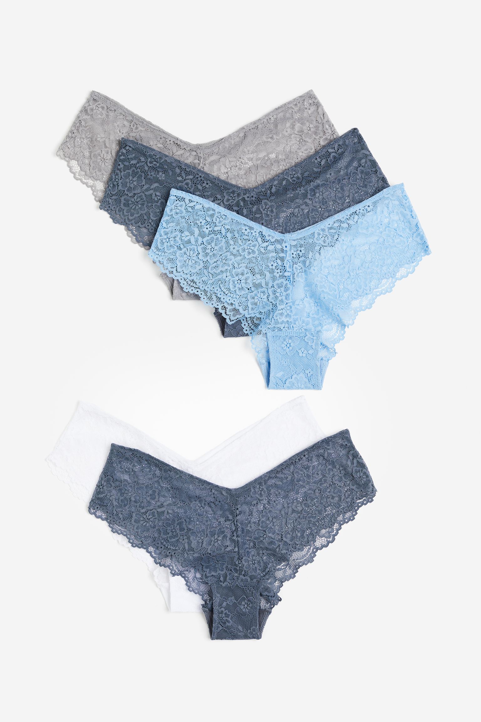 

5-pack lace hipster briefs