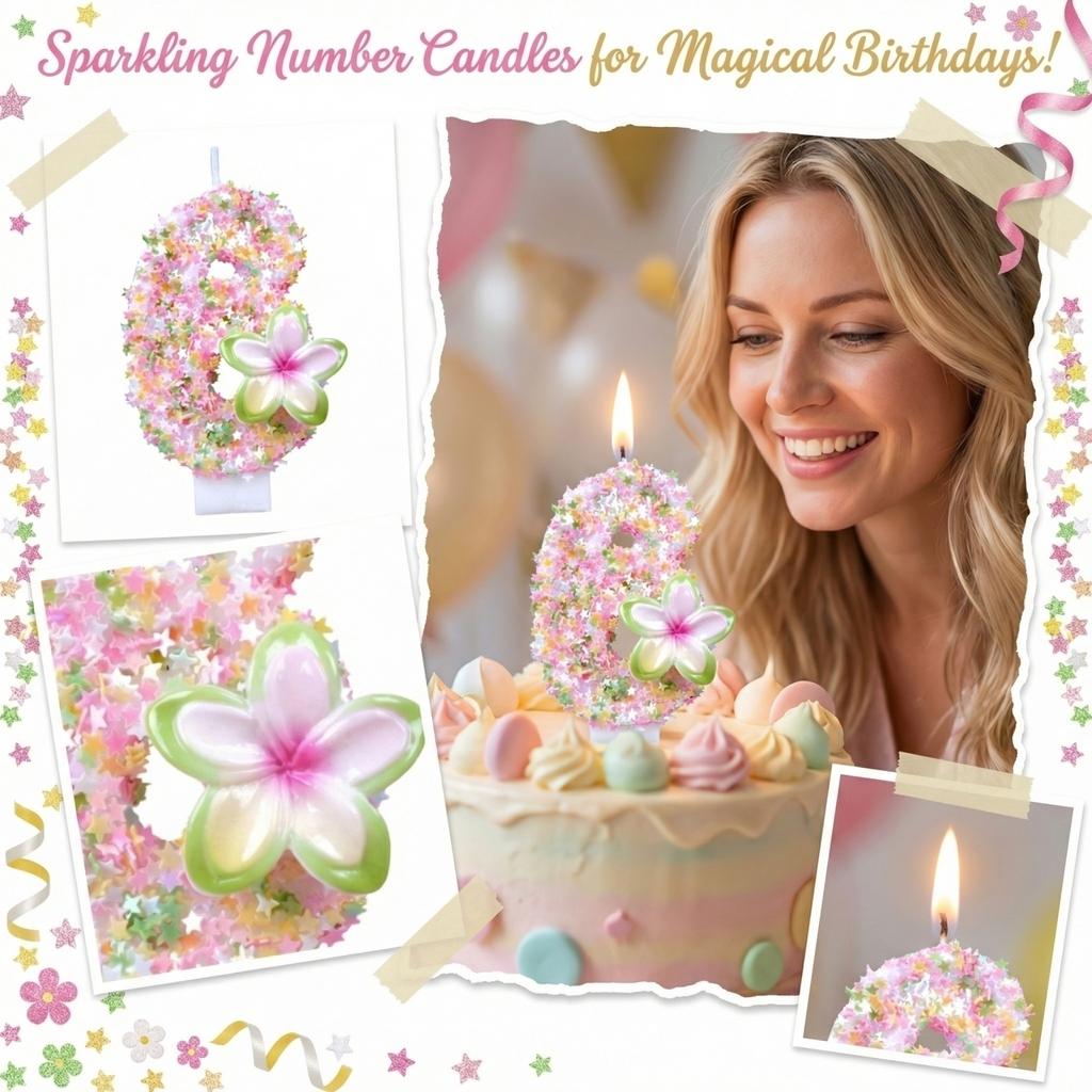 Fashion Cartoon Creative Birthday Candles Party Digital Candles