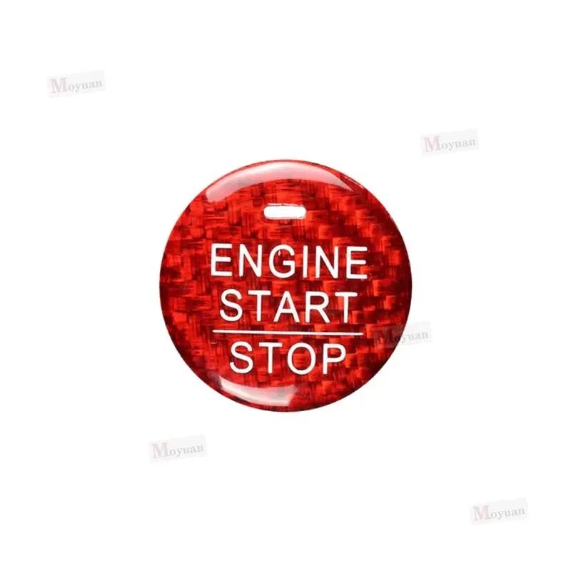 Carbon Fiber For Honda Accord 2014 2015 2016 Accessories Interior Trim Car Engine Start Stop OFF Button Sticker
