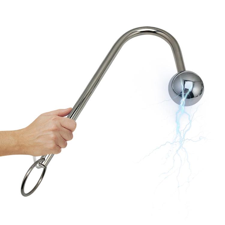 Metal Stainless Steel Electric Shock Anal Hook Sex Product Sex Toy Couple Fast Musical Instrument Adult Sex Product