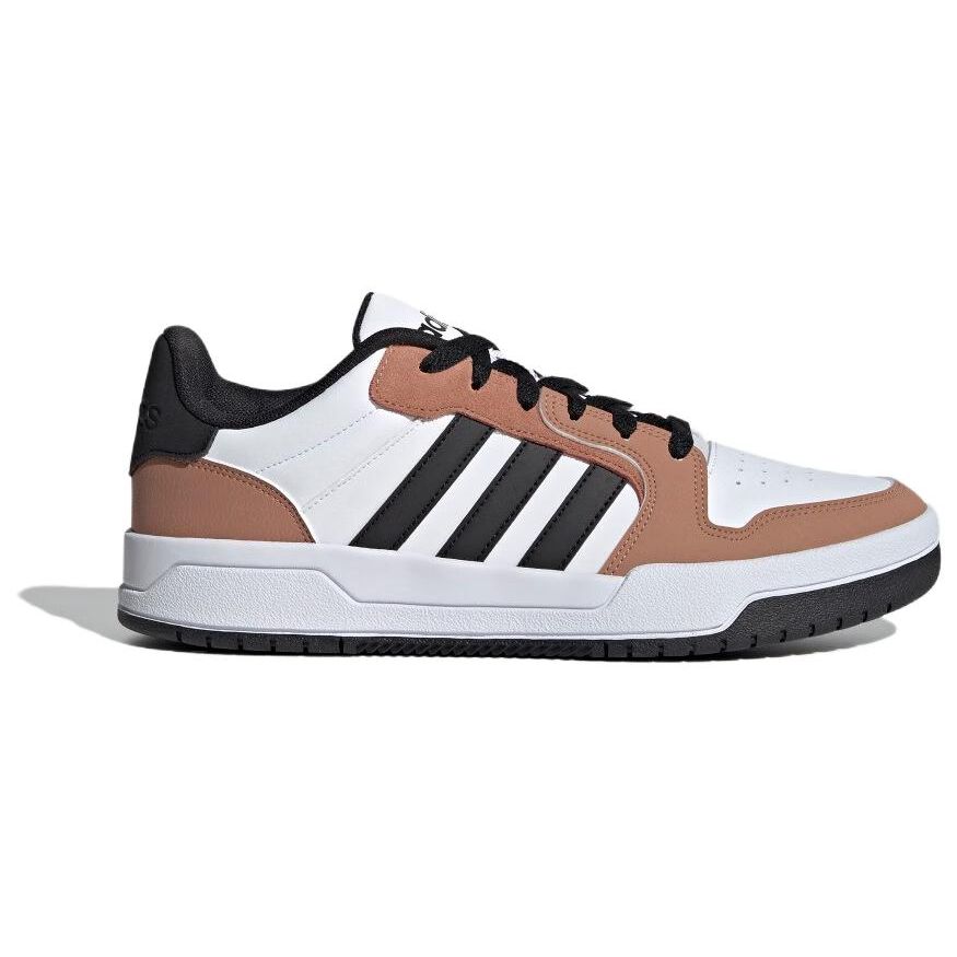 Adidas Neo Entrap Leather Comfortable Sports Low-Top Retro Basketball Shoes Unisex Sneakers White Black Brown IE3905