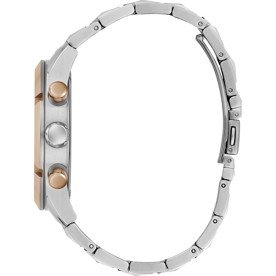 Guess Men's Quartz Watch With Stainless Steel Strap, Stainless Steel Case, Waterproof Quartz Movement, For Daily Gatherings GW0714G3