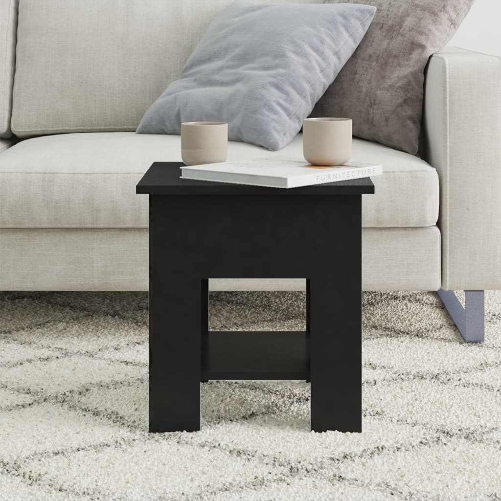  Coffee Table, Black, 40x40x42 Cm, Wood-based Material