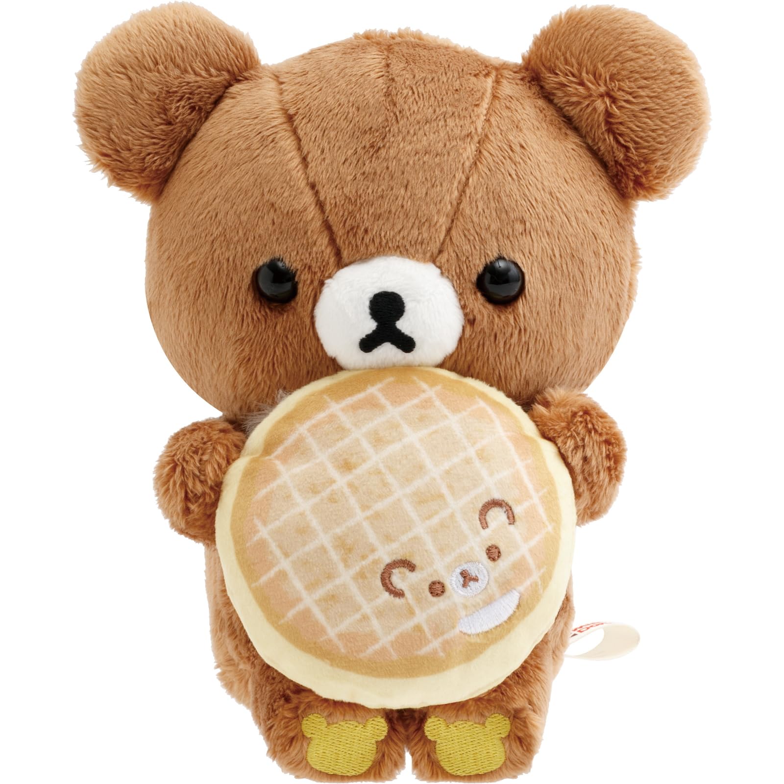 

San-X Rilakkuma Rilakkuma x Mister Donut Donut Rolling Plush Toy, Chairoikoguma (Angel Cream), MV27401, H150 x W140 x D110mm