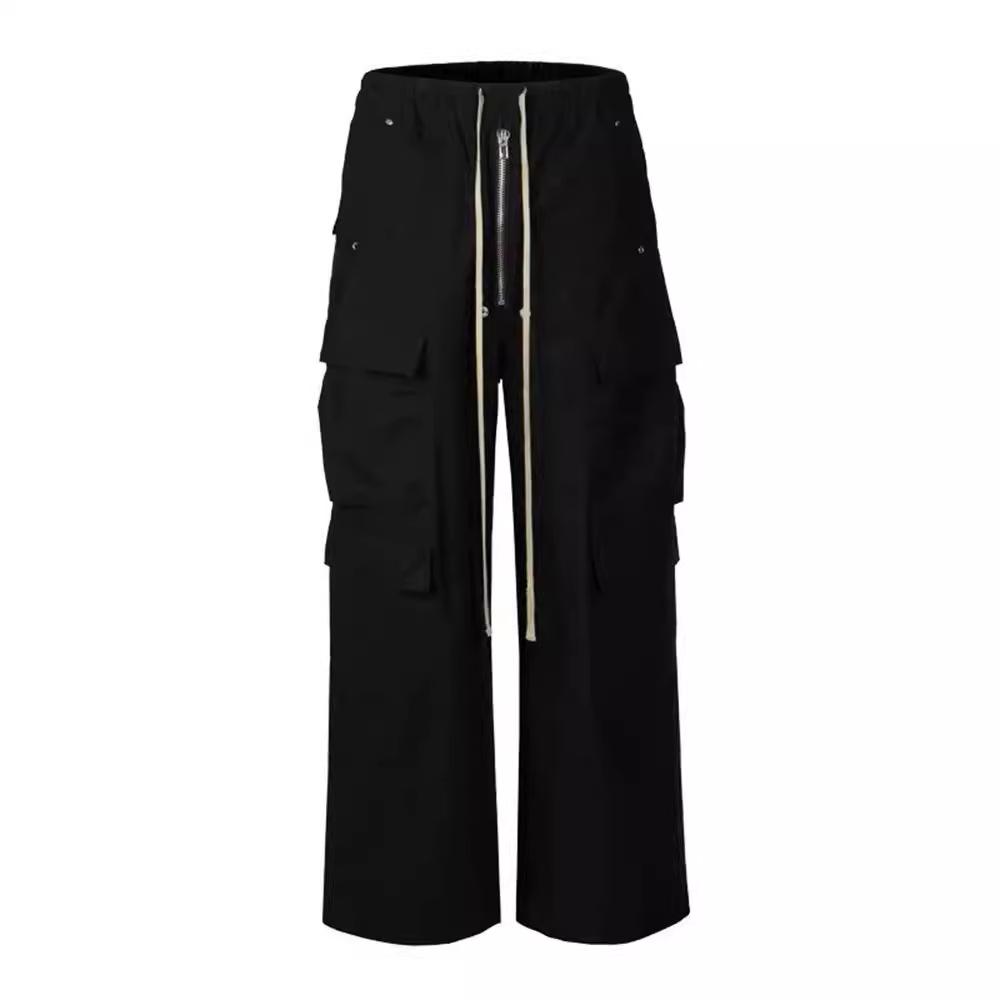 2024 Herren Amerikanischer Stil Schwarze Mehrzweck-Locker sitzende Arbeitsjeans