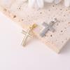 Unisex Rhinestone Cross Pendant Titanium Steel Necklace - Hip Hop Luxury Clavicle Chain