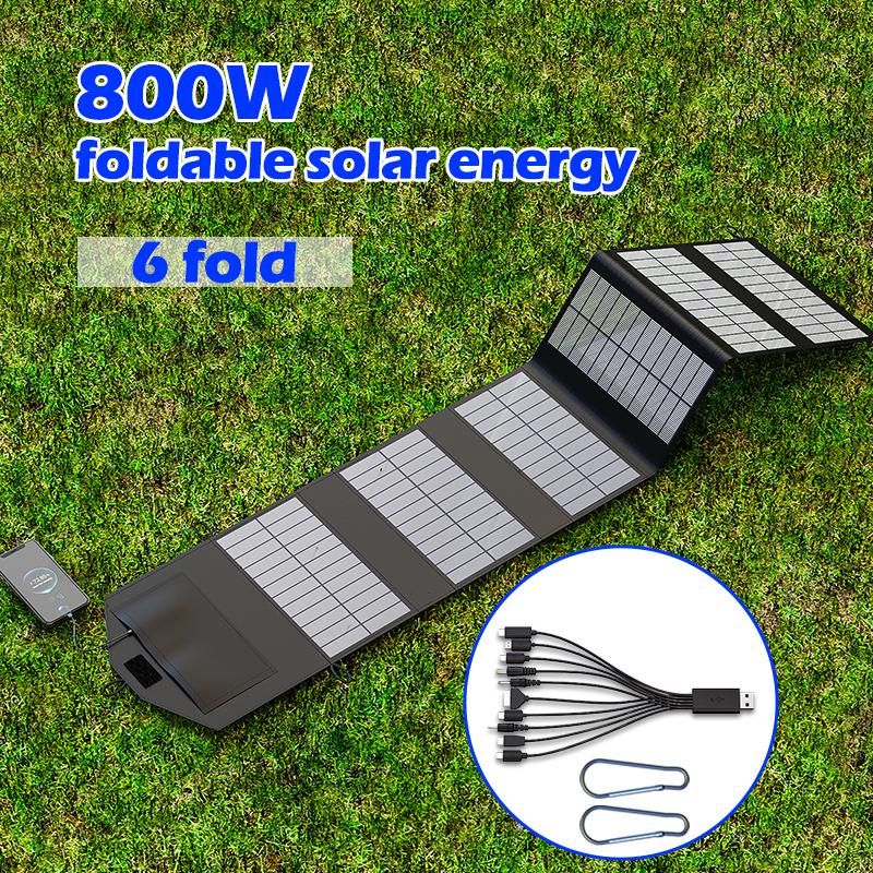 800W High Efficiency Foldable Solar Panel, 23.5% Conversion Rate, Lightweight Portable Solar Power for Camping