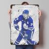 Auston Matthews Gedruckte Poster Anpassbare Wandkunst Retro Vintage Metallblechschilder für Zuhause Zimmer Gamer Dekoration Gaming Garten