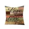 Industrial Style Retro Letter Linen Pillowcase Home Sofa Pillowcase