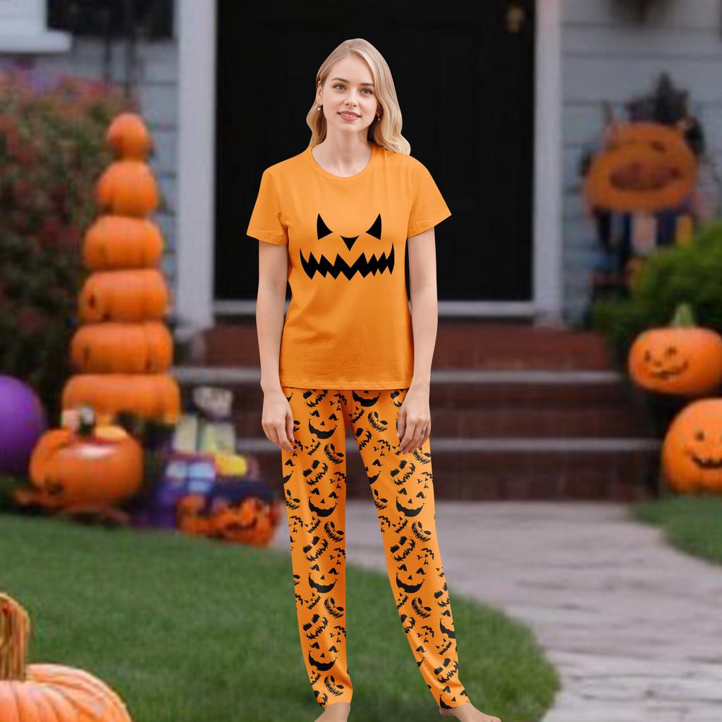 Süßes Familien-Pyjama-Set, Hauskleidung, Familien-Set Kurzarm-Oberteil und Hose