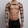 Sexy Leather Lingerie Sexual Chest Harness Fetish Men Body Bondage Cage Shoulder Harness Strap Erotic Gay Clothing for Adult Sex