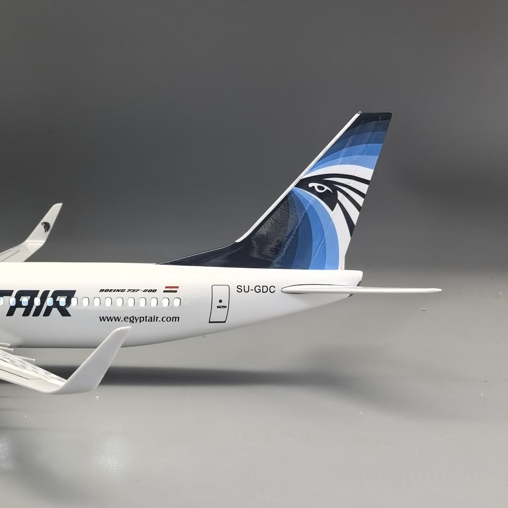 B737 Egypt Air Plane Model Toy 47cm Passenger Aircraft W Light And Wheel Landing Gear Souvenir Plane Collected Gift By Aviation