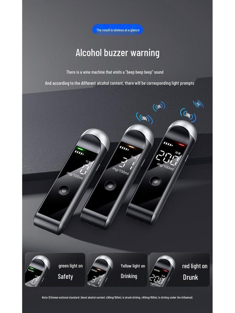 Breathalyzer Drunk Driving Detector - High Precision Alcohol Tester