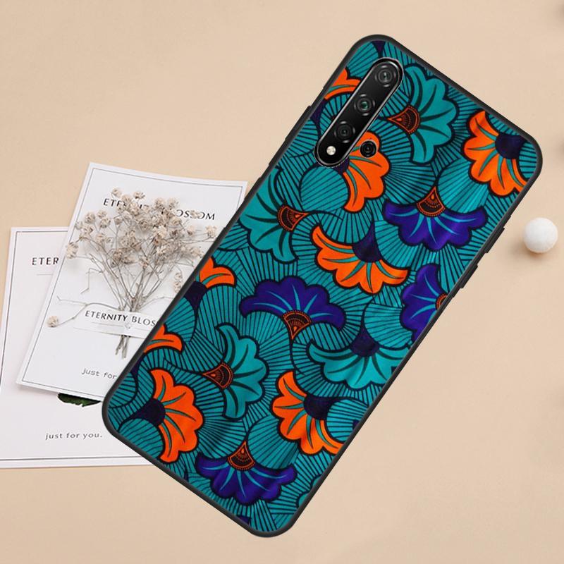 African Wax Fabric For Huawei Nova 10 9 SE 3i 7i 8i 11i 12i Y60 Y61 Y70 Y72 Y73 Y90 Y91 P20 P40 P30 Lite Case
