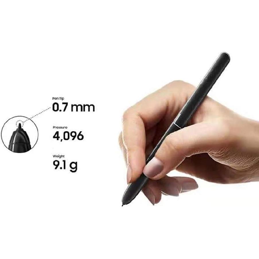 Galaxy Tab S4 Stylus Touch S Pen Replacement for Samsung Galaxy Tab S4 EJ-PT830B T835 T837 with OTG - C Type Adapter & Tips/Nibs (Black)