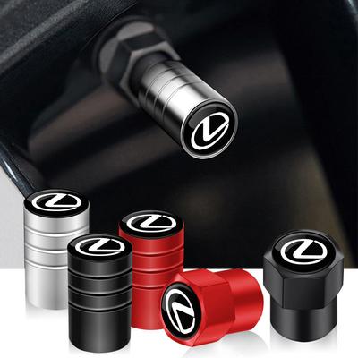 4Pcs Alloy Car Valve Cap Wheel Valves Dust Cover Accessories For GS IS LS500h ES260 ES300h RX350h NX260 UX260 LM LC RZ450e