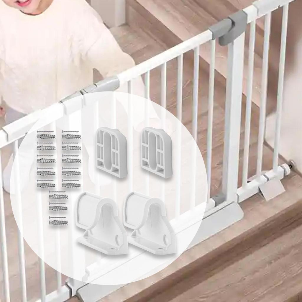 Gate Replacement Accessory Pet Dog Bracket Easy To Install (including 2 X Latchs + Brackets 1