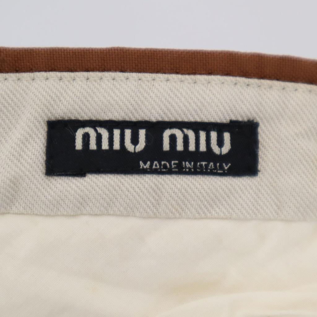 MIUMIU made in Italy Long pants 44 Brown Women Used