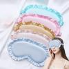 Máscara de Dormir com Babado de Seda Proteção para os Olhos Viagem Suave Bloqueio de Luz Tampas para os Olhos Tiras Coloridas para Olhos para Mulher Homem
