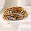 MamacitaSlay Pulsera Elástica de Cuentas de Acero Inoxidable 316L Chapada en Oro de 18 Quilates Pulsera Impermeable para la Muñeca Joyería de Alta Calidad Pulsera Regalos