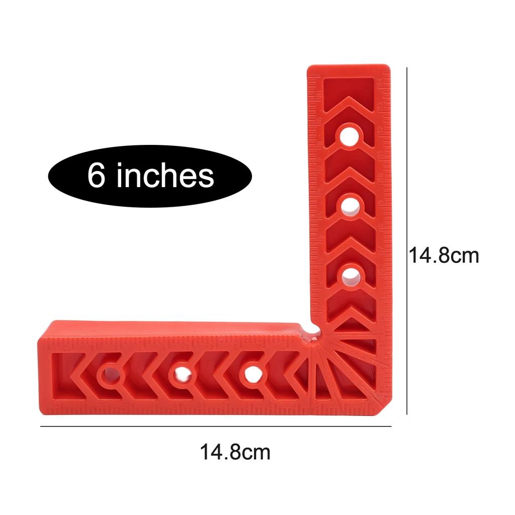 4/1pcs 90 Degree Positioning Squares with Locking Clips L-Shaped Right Angle Ruler Holder Spacer Fixing Clamps Woodworking Tools