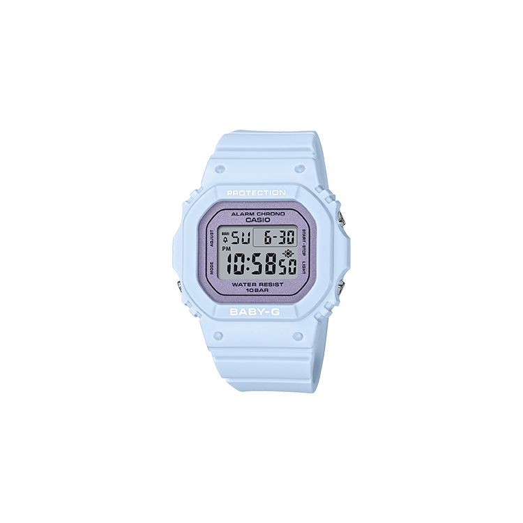 Casio Baby-G Series Small Square Sports Waterproof Quartz Watch Unisex Watches Macaron Blue BGD-565SC-2PR